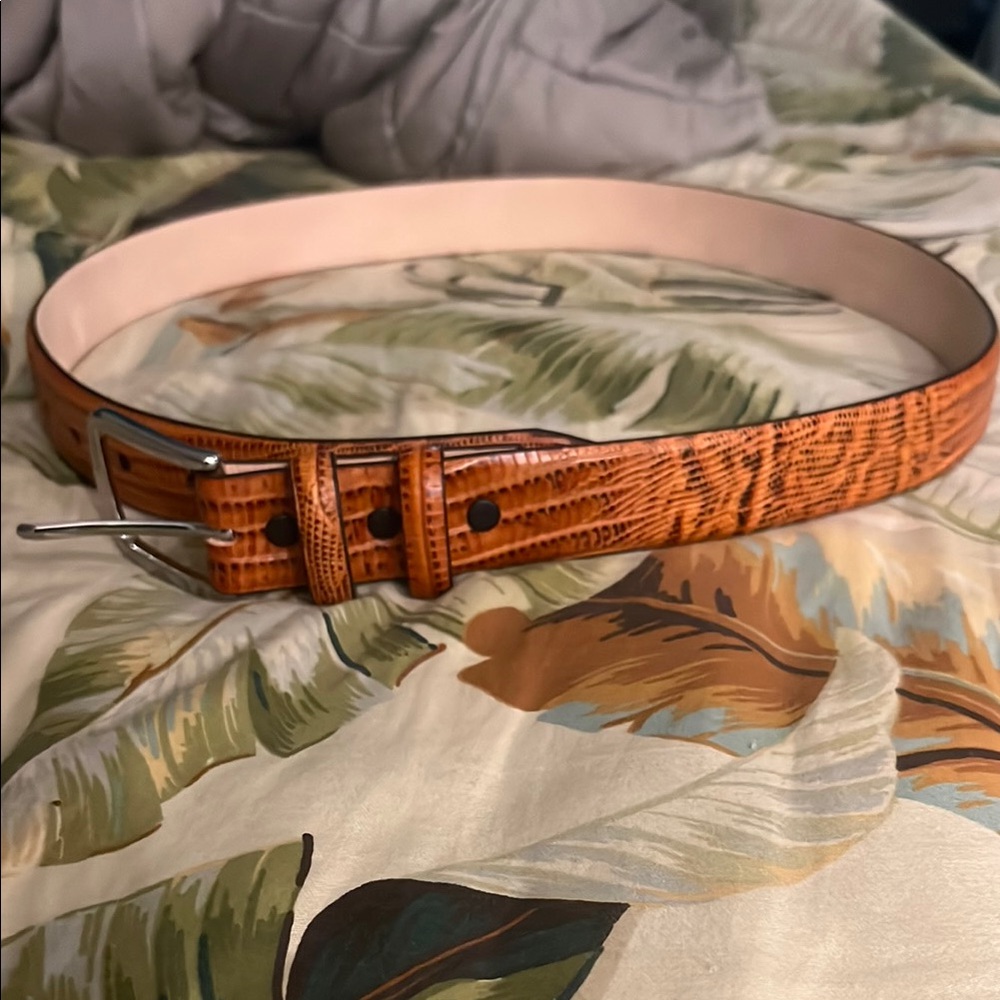 Men's Tan Leather Belt